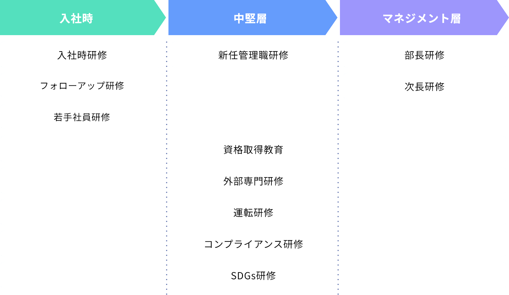 将来につながる基礎から丁寧な研修制度
